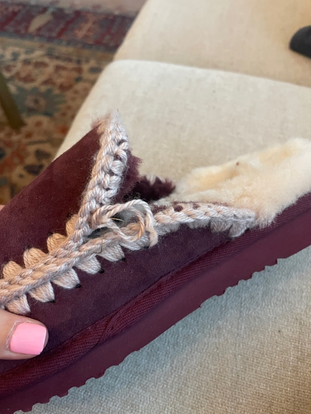 MOU Eskimo Shearling Slides- Size 8 - Picture 4 of 6